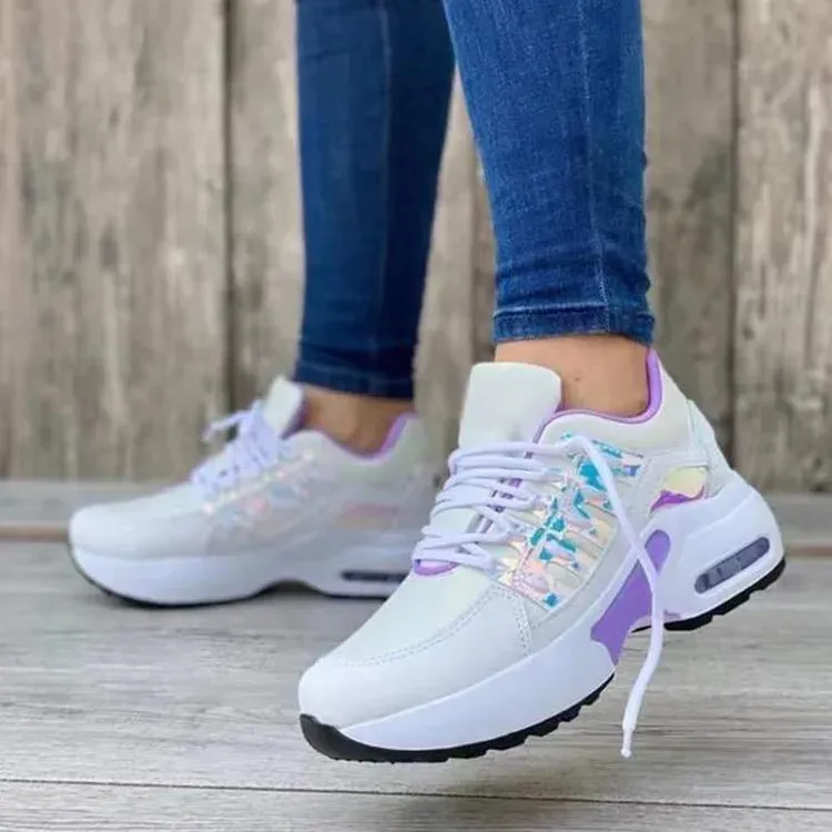 Baskets compensées femme pour sport et loisirs confortables mesh_voghion.com