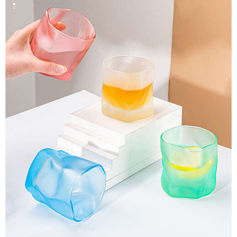 viski Vesi Origami Twist Glass, Juice Milk Beverage Glass_voghion.com