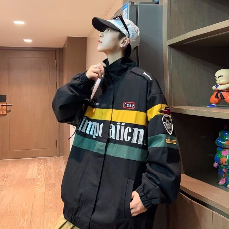 Baggy Racing Suit Trendy Baseball Jacket_voghion.com