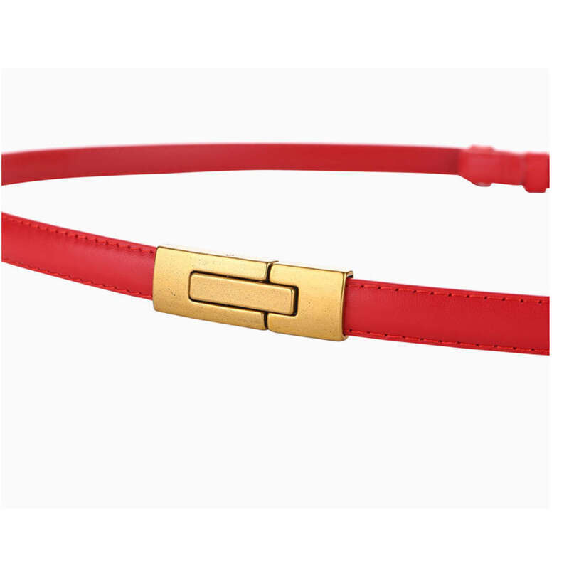 Cintura decorativa da donna in vera pelle, sottile e versatile, con fibbia in pelle bovina, piccola cintura per donna_voghion.com