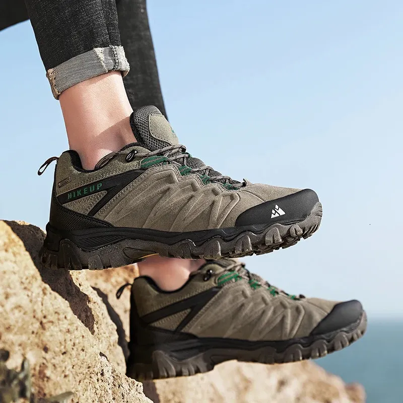 Herren Wanderschuhe Aus Leder Trekking Outdoor Kletterschuhe_voghion.com