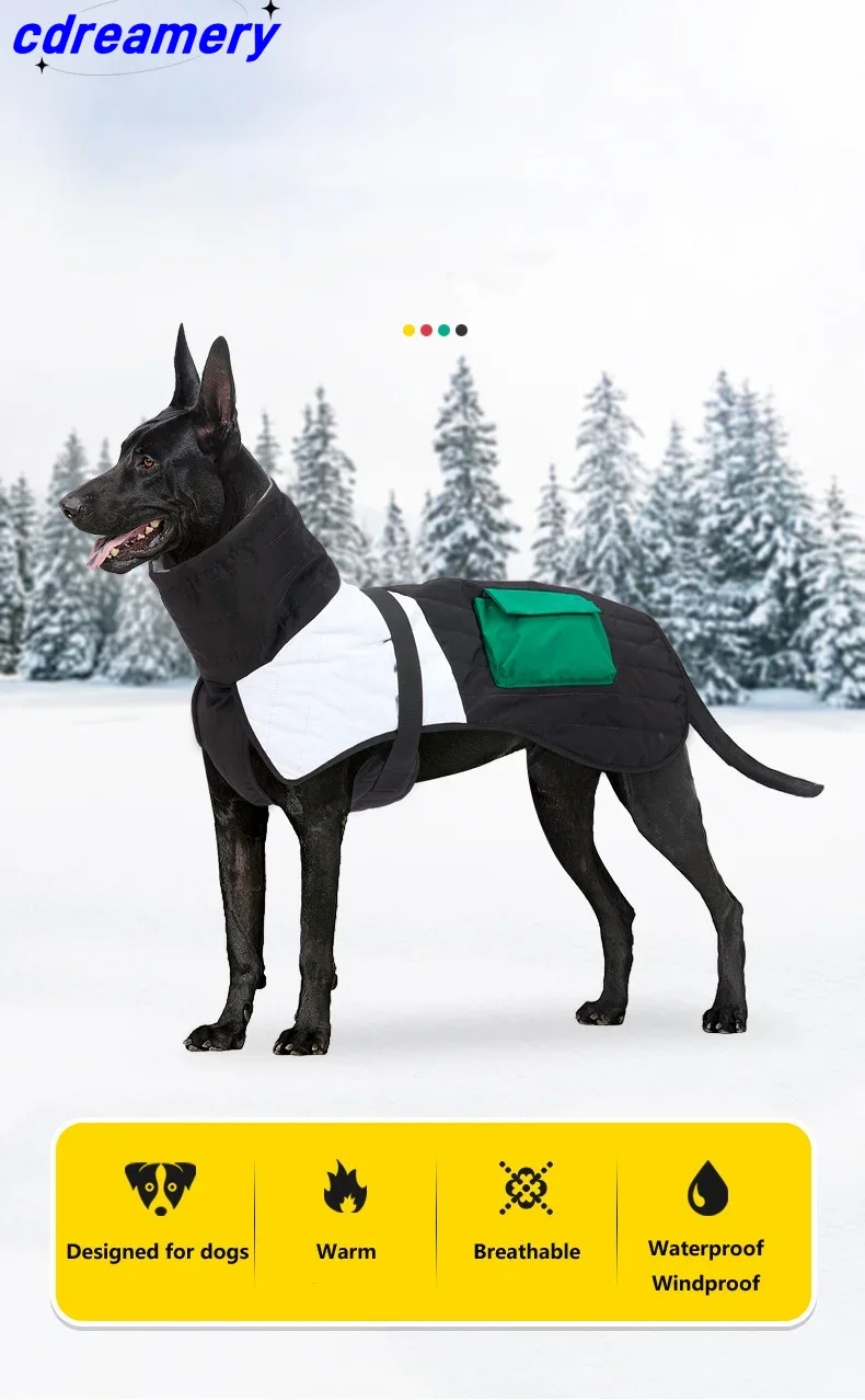 Winter Warm Verdicken Wasserdicht Warme Hundekleidung Für Kleine Mittel Große Hunde Haustier Hundemantel Windhund Dobermann Labrador Outfits_voghion.com