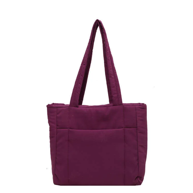 Neue Baumwollhandtasche, Canvas-Tasche mit großem Fassungsvermögen für Studentinnen, Nylonhandtasche_voghion.com