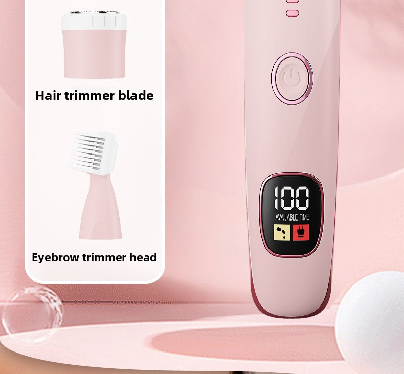 Women's 4-in-1 Multifunctional Intimate Hair Trimmer - Electric Digital Display Full-Body Washable Epilator_voghion.com