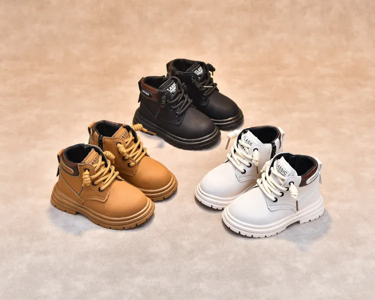 Child Shoes Short Ankle Snow Kid Boy Girl Fashion Soft PU Leather Warm Cutefeet Toddlers Children Boots Size 21 - 30_voghion.com