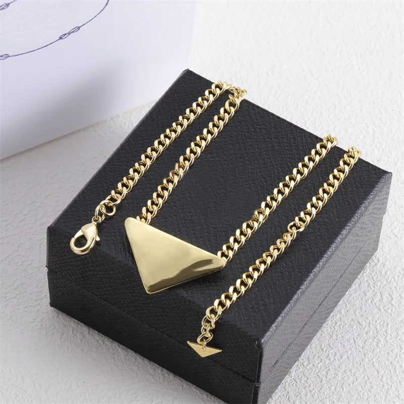 Gouden driehoek hanger ketting voor dames en heren trendy_voghion.com