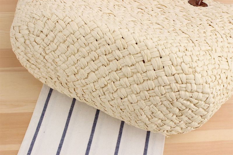 Modische einfache einfarbige Papiertasche im Retro-Stil mit Kontrastfarbe und großem Fassungsvermögen für den Urlaub,_voghion.com