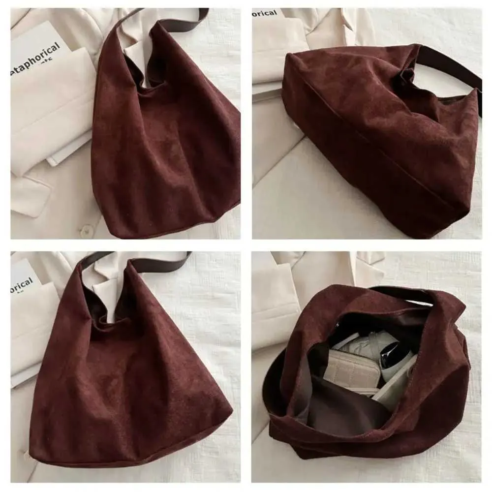 Borsa da designer Borsa da viaggio alla moda retrò in pelle scamosciata grande capacità alla moda per biancheria intima semplice borsa a tracolla Y241115_voghion.com