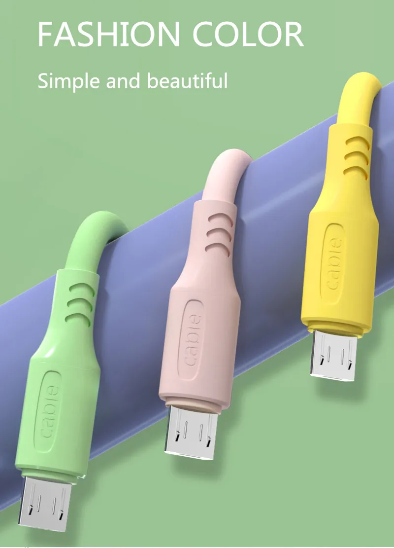 Câble de charge magnétique liquide pour téléphone portable Android Type-C, charge rapide, câble micro USB Type-C_voghion.com