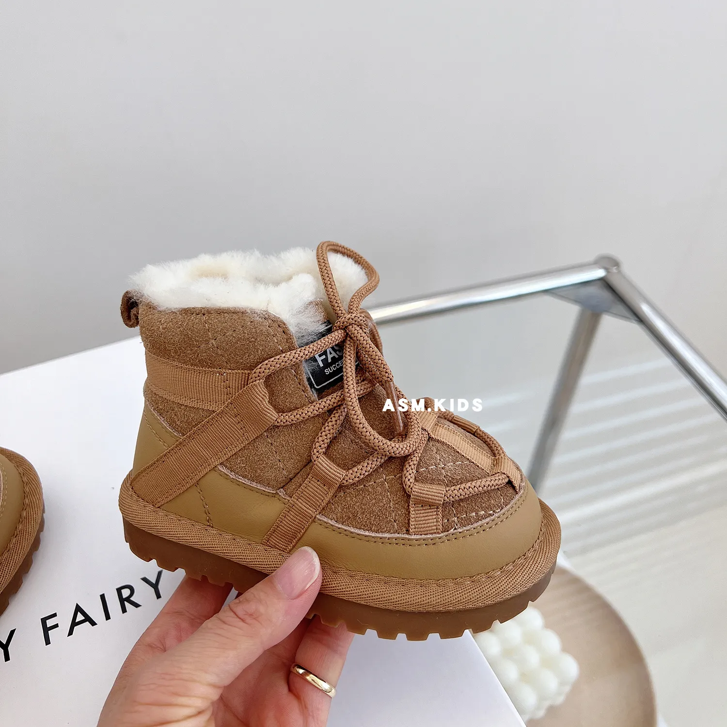 Winter Kids Children Snow Warm Plush Toddler Boys Shoes Non-slip Fashion Kidsnest Baby Girls Boots 1-6 Years Size US_ecoleips.com
