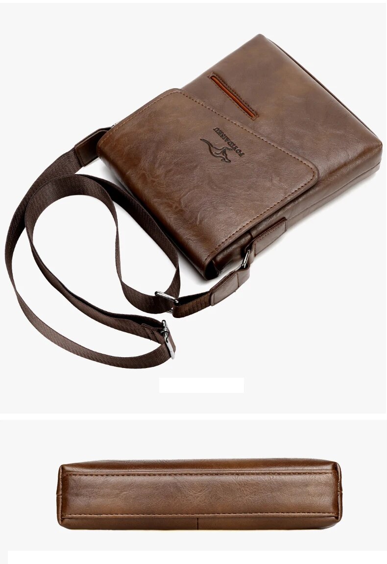 Summer Brand Kangaroo Messenger Bags Leather Casual Crossbody For Men Business Shoulder Bag Male Small Handbag_voghion.com
