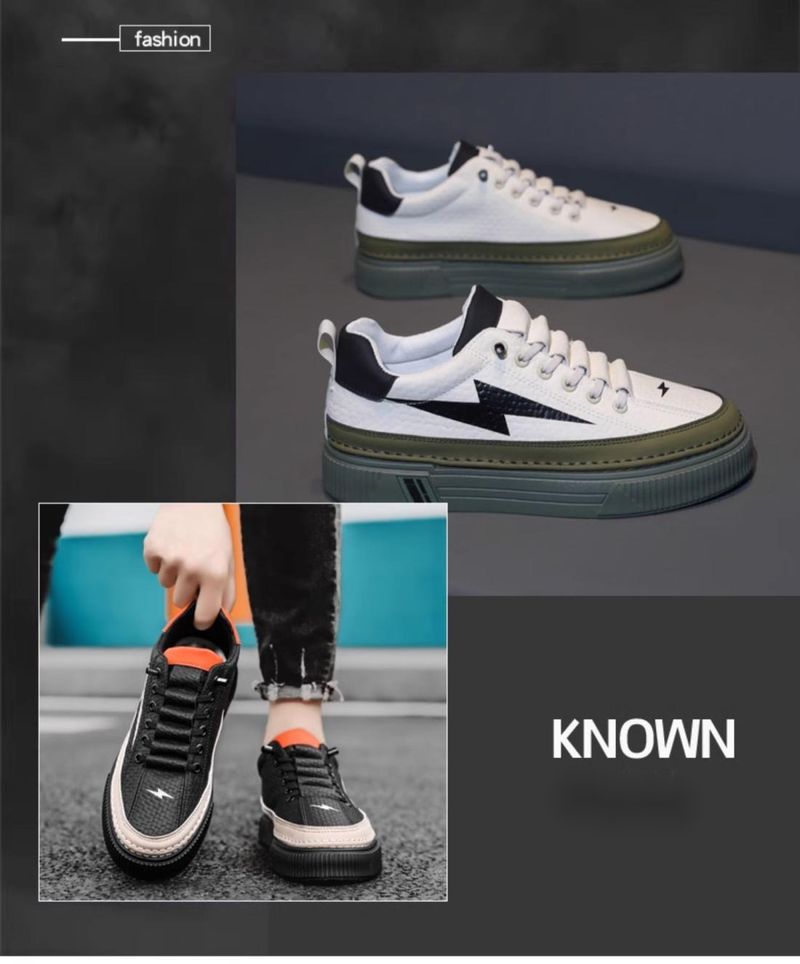 Vielseitige Casual Boardschuhe für Herren im Frühling, Teenager können auf Lederoberflächen treten, mit dicken Sohlen_voghion.com