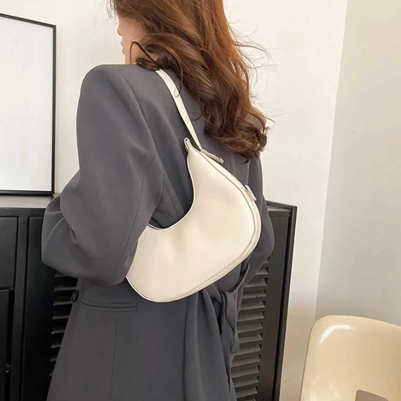 Borsa a tracolla semplice da donna in pelle PU con tracolla alla moda Y241115_voghion.com