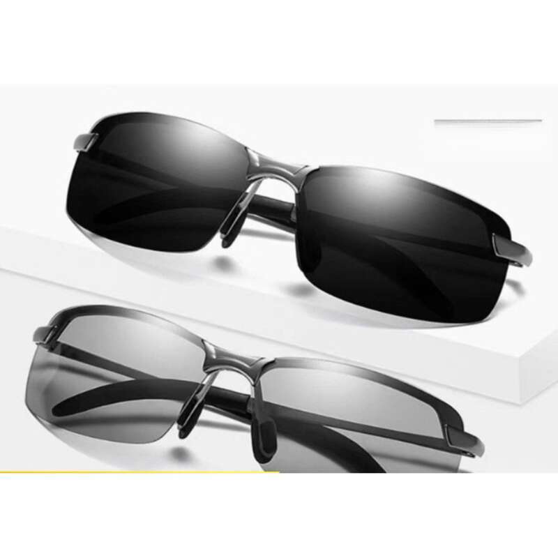 Outdoor Fishing Men's Polarized Smart Light Sensitive Metal Color Changing Driving Day & Night_voghion.com