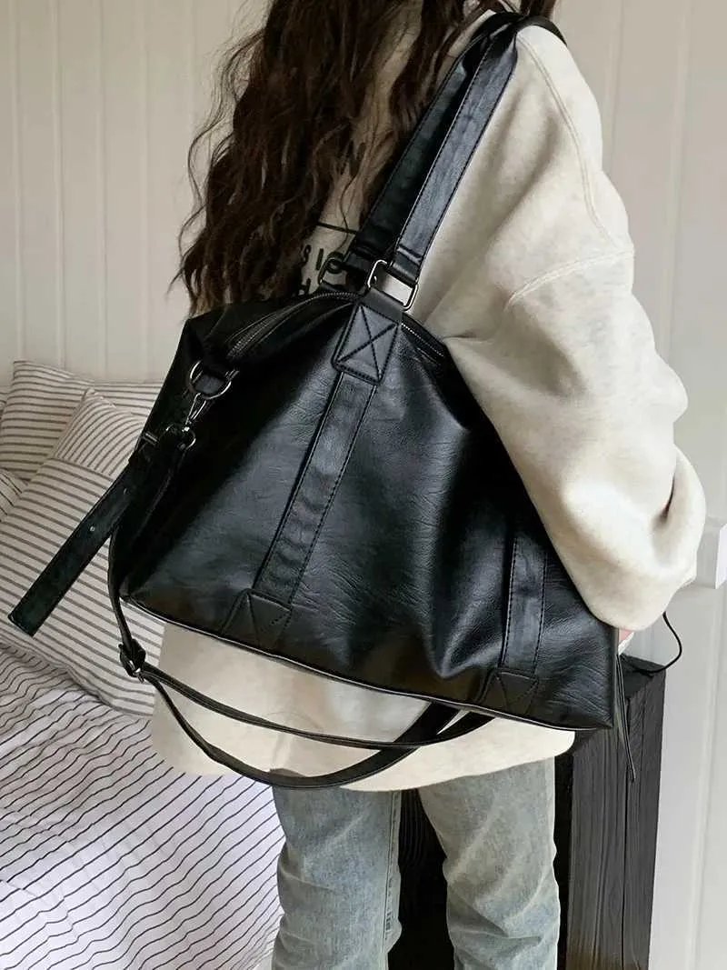 Borsa da viaggio donna grande in ecopelle borsa a tracolla lusso_voghion.com