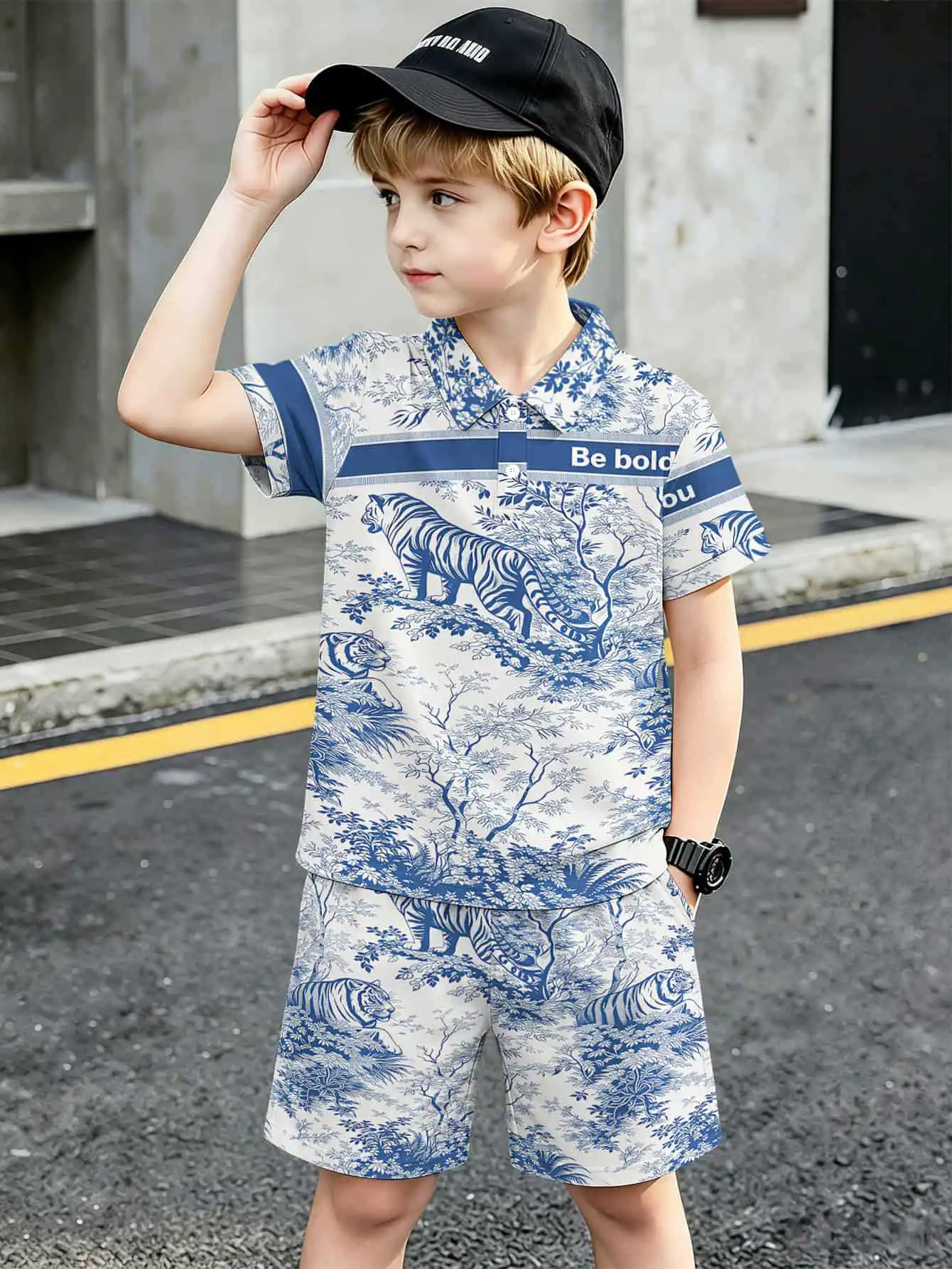 Boys Polo And Shorts Set Quick Dry Summer Outfit For Boys_voghion.com