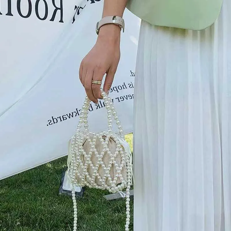 Borsa a mano retrò con perline e borsa a tracolla per donna_voghion.com