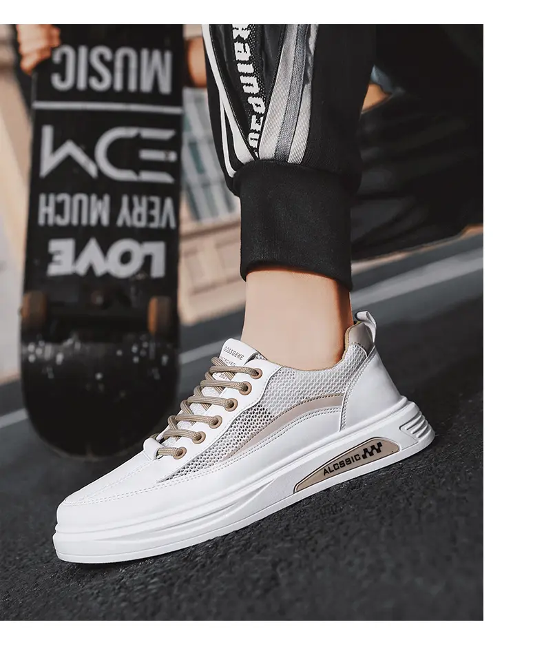 Mesh Shoes Board Shoes Little White Shoes Casual Shoes Versatile Sports Men's Shoes Spring And Summer_voghion.com