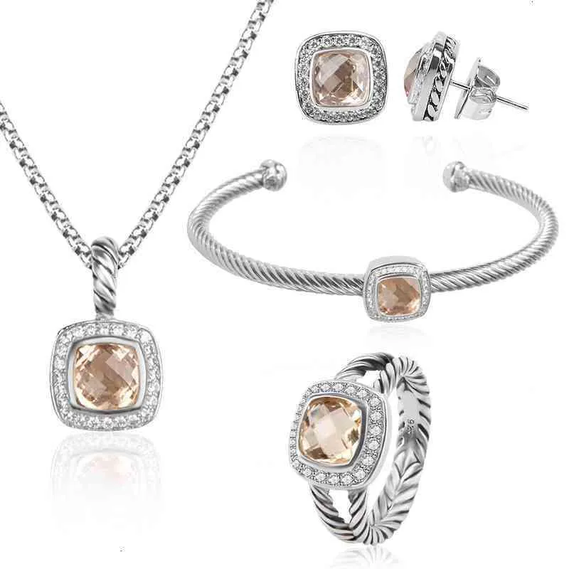 Ouerréng Armband Sets Designer Damen Bijouset Granat Zirkon Ouerréng Anhänger Halskette Réng Armbänner_voghion.com