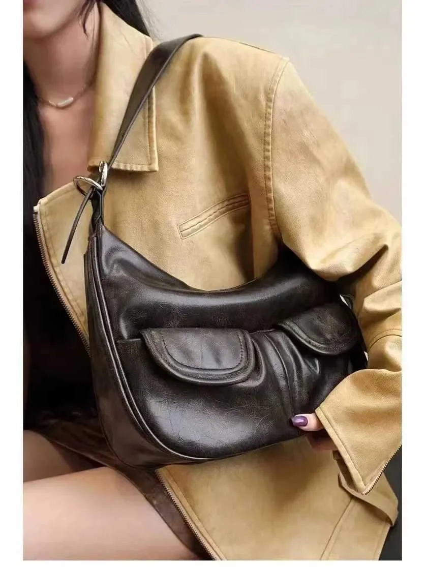 Vintage Kaffee Schulter Frauen Retro Neue Herbst Tasche Chic Casual Unterarm Tasche Weibliche Heiße Mädchen Y2k Handtasche Bolsa_voghion.com