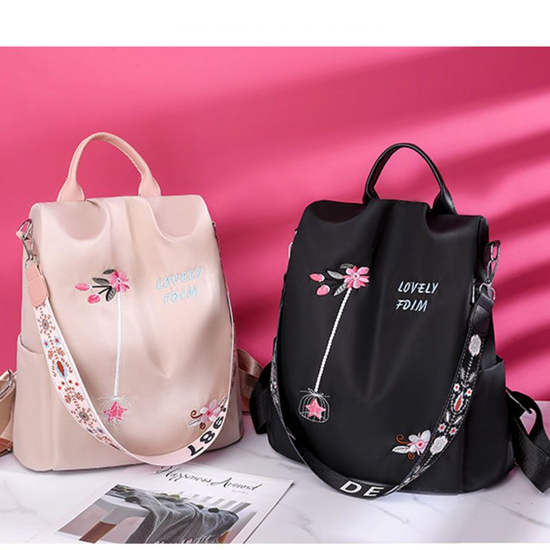 Wasserdichter Oxford Rucksack Weibliche Stickerei Rucksäcke Große Kapazität Reisetaschen Neue Schüler_voghion.com