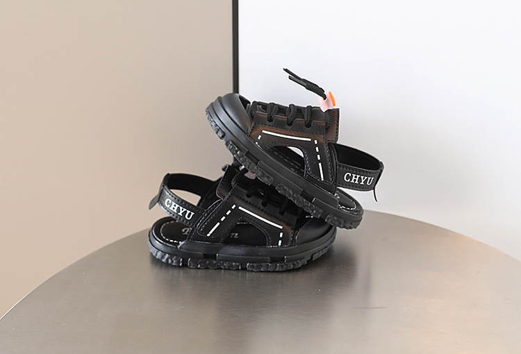 Children's Baotou Half Sandals 2022 Summer Anti Kick Boys Beach Women's Korean Soft Sole Walking Shoes_voghion.com
