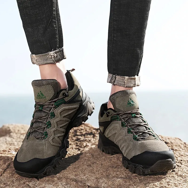 Herren Wanderschuhe Aus Leder Trekking Outdoor Kletterschuhe_voghion.com