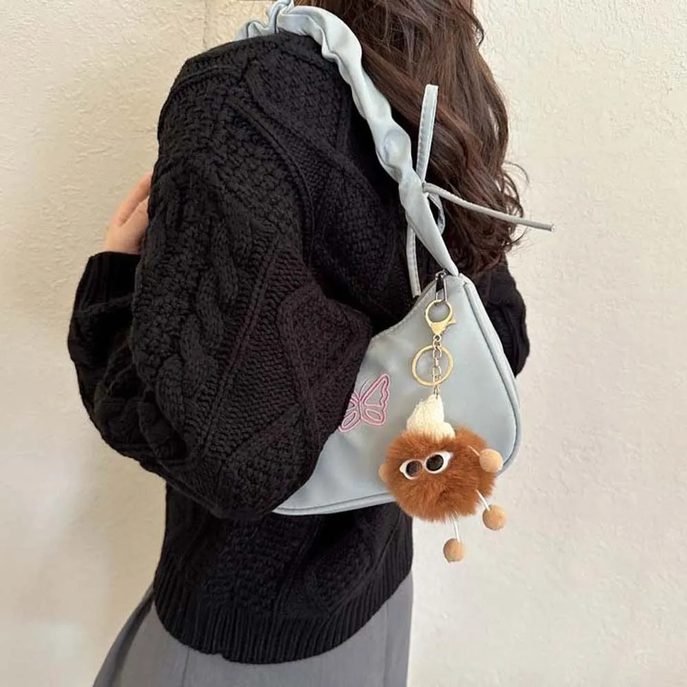 Borsa a tracolla con fiocco ricamato e farfalla Y2k Oxford in nylon con fiocco, grande capacità, stile coreano_voghion.com