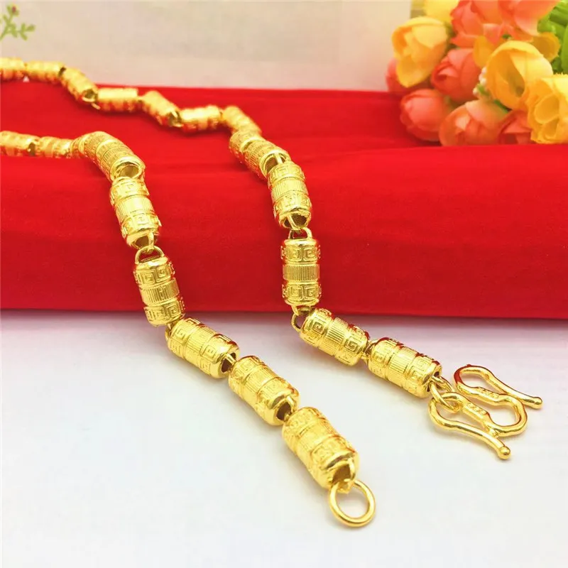 Ketten MOD 14K GOLD HÄRREKETT FIR HOCHZÄIT VERLOBUNG JUBILÄUM SCHMIERZEN VERDÉCKT GËL KETTE CADEAUEN FIR MÄNNER_voghion.com