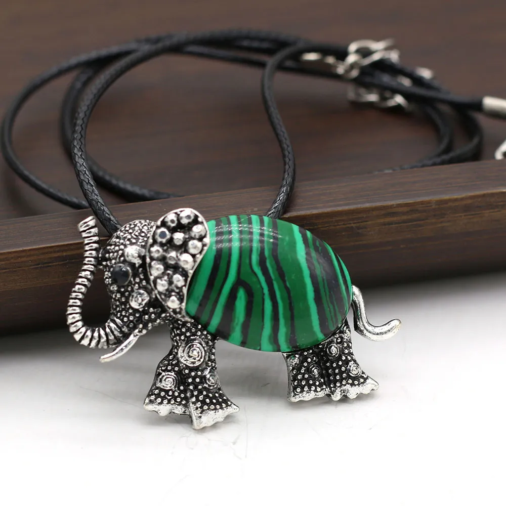 Collana con ciondolo elefante vintage per donna con gemme_voghion.com