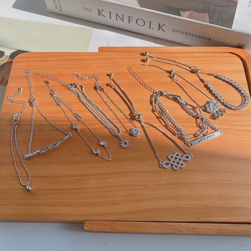 Koean Peal Female Instagam Style, High End, Small And Popula Titanium Steel Bacelet, Couple Handsting,_voghion.com