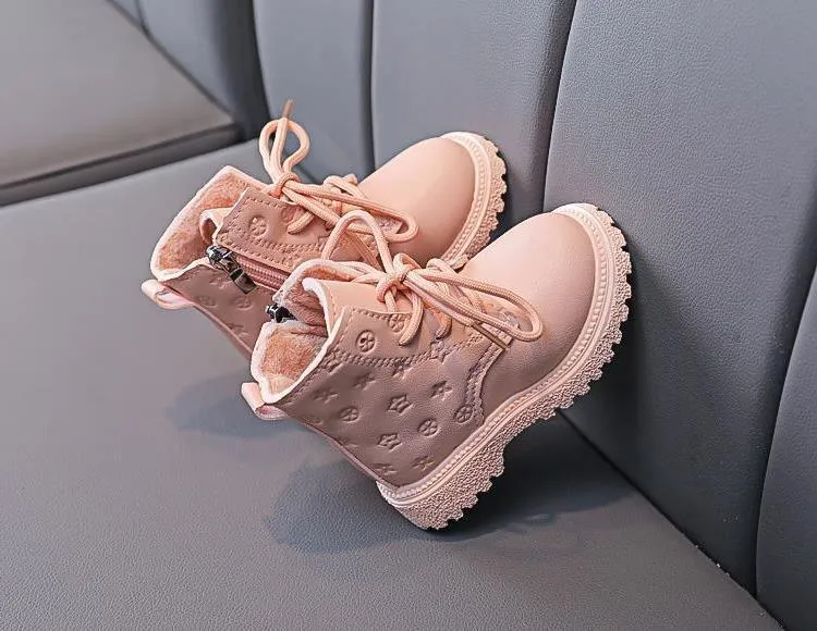 Kid Kleinkind Mode Herbst Winter Jungen Britischen Plüsch Kurze Kinder Mädchen Knöchel Cutefeet Junge Mädchen Stiefel Kinder Schuhe Größen_voghion.com