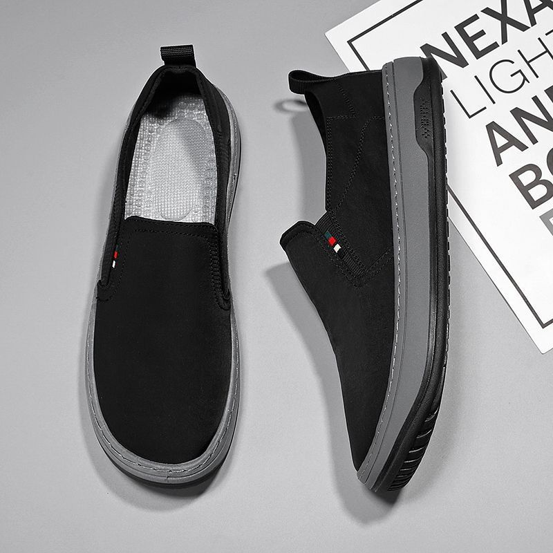 Pantofi sport pentru bărbați, vara 2024, stil nou, cu un singur pas, leneși, casual, din pânză, respirabili, ușori și versatili, din pânză Old Beijing_voghion.com