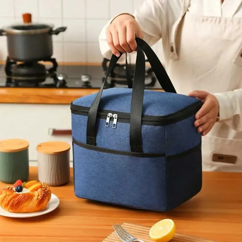 Geantă impermeabilă portabilă utilitară cationică mare izolație termică îngroșată saci de mare capacitate picnic prânz cutie C241116_voghion.com