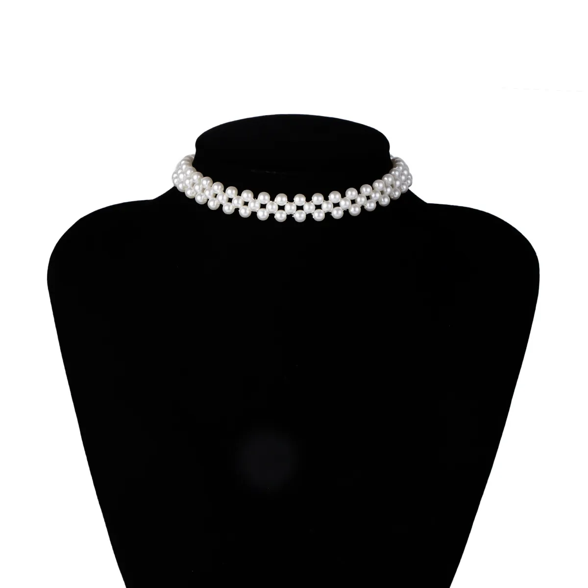 Chaînes Bijoux transfrontaliers Collier de perles de mode Collier court en perles géométriques élégant fait à la main Collares Para Mujer_voghion.com