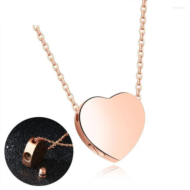 Ogrlice s privjeskom Rose Glod, mogu se otvoriti, ogrlica s srcem od nehrđajućeg čelika, ključna kost za žene, poklon za Valentinovo GJ-05_voghion.com