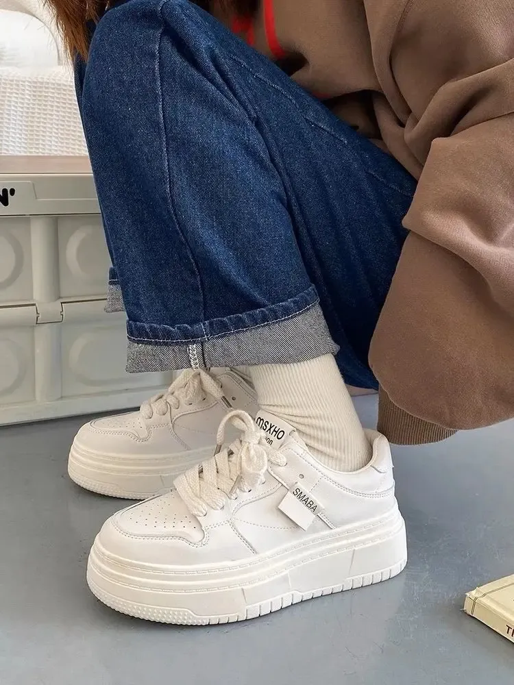 Casual Kvinna Sko Modis Rund tå Kilkorg Träskor Plattform Söt Retro Sommar Liten Sport Creepers Rom Snörning Leis_voghion.com