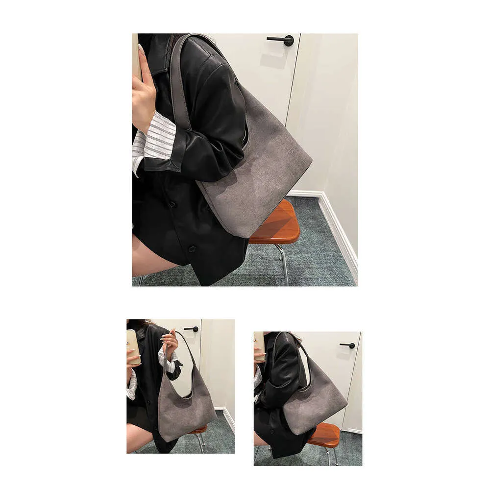 New Retro Niche Suede Women's Versatile Shoulder Fashionable Underarm Tote Bag_voghion.com