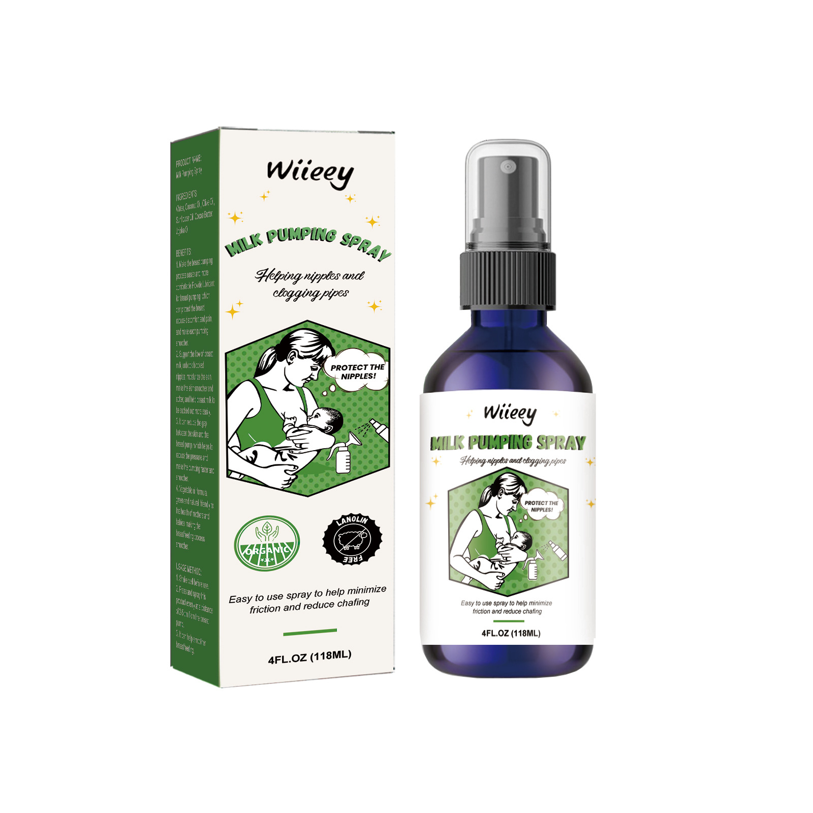 Wiieey Repairs And Moisturizes Skin Breastfeeding Breast Care Spray_voghion.com