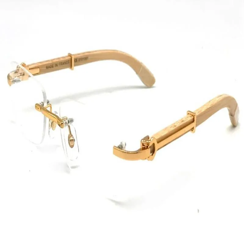 Rimless Square Sunglasses For Men Designer Retro Style Uv400_voghion.com