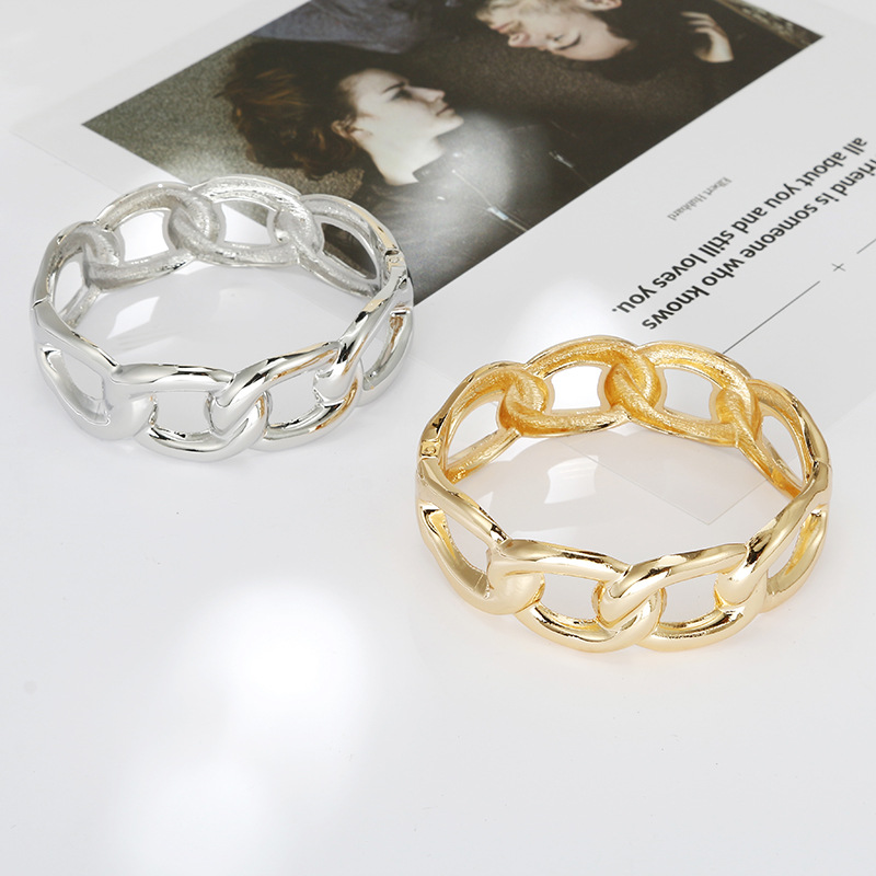 European and American Popular New Color Preserving Bracelet Women's Chain Open Bracelet Personalized Small and Unique Bracelet_voghion.com