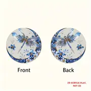 20 cm Bohemian Libelle Zonnevanger - Blauw/wit porseleinen acryl met bloemenmotief. Perfecte decoratie voor thuis/op kantoor/in de tuin. Geweldig cadeau voor een housewarming._voghion.com