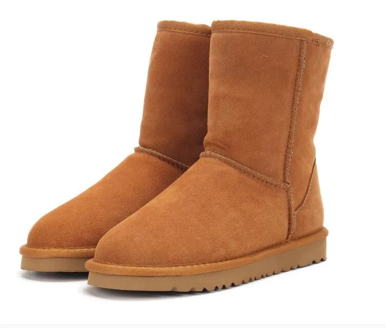 Damen Kurzschnee Aus 5825 Shearg Bootie Lässig Weiche Bequeme Schaffell Warm Halten Stiefel Schuhe mit Box Karte Staubbeutel_voghion.com