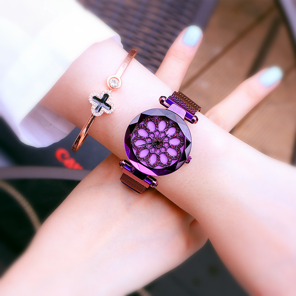 Set di diamanti da donna Counter Fashion, Times Come and Go, maglia magnetica con orologio marea_voghion.com