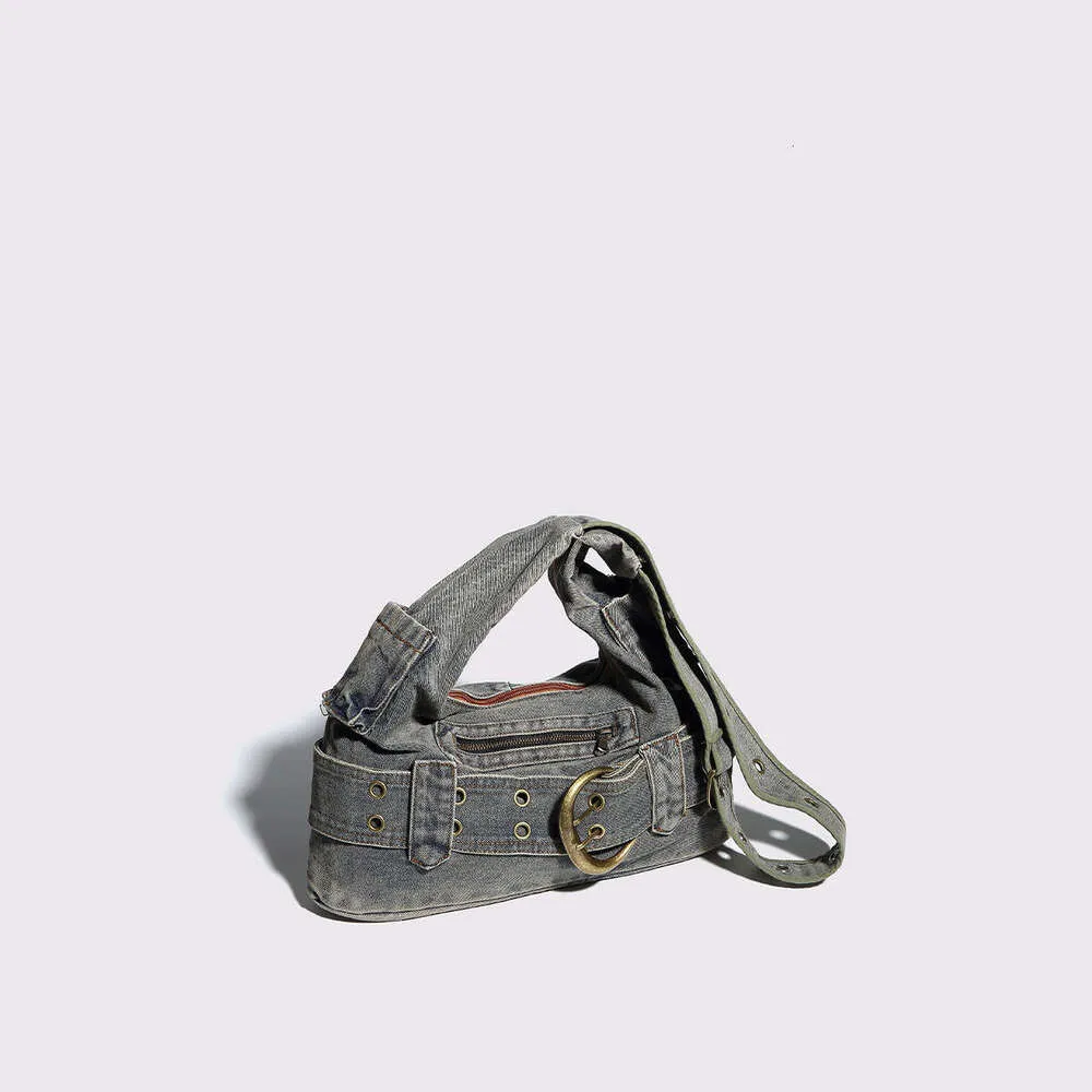 Trendy Women Vintage Denim Punk Shoulder Bag Y2k Streetwear Grunge Handbag Cool Girls Retro Gothic Casual Underarm Bags_voghion.com