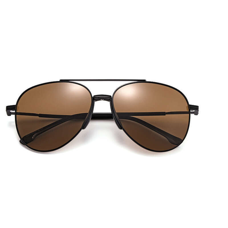 Neue Aviator Dual-Beam HD Polarisierte Mode-Fahrsonnenbrille für Herren kann mit kurzsichtigen Linsen ausgestattet werden_voghion.com