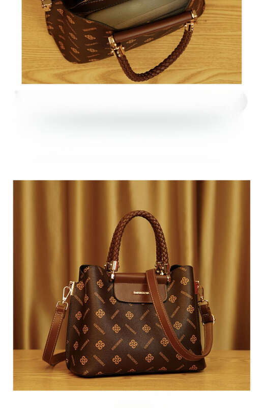 Elegant Middle-aged Women's Handbag Large Capacity Shoulder Bag_voghion.com