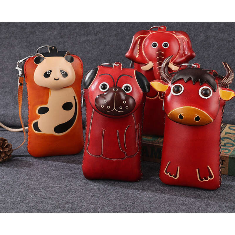 12 Zodiac Cartoon Portafoglio Donna Tracolla Creativa Borsa Porta Telefono in Pelle Fatta a Mano_voghion.com
