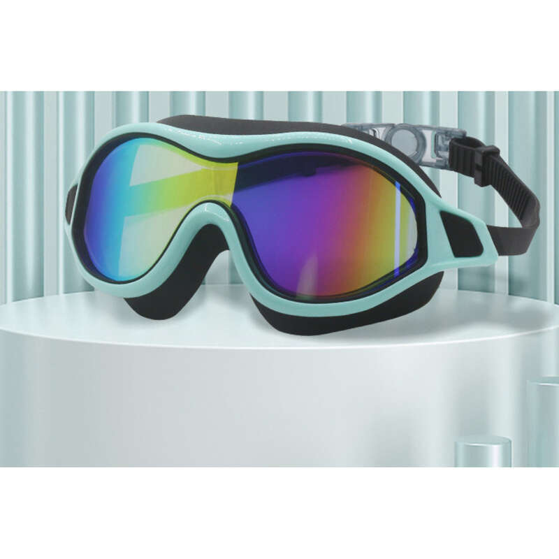 Adult Large Frame Electroplated High-definition Swimming Silicone Goggles, Waterproof, Anti Fog, Plated Color Goggles_voghion.com