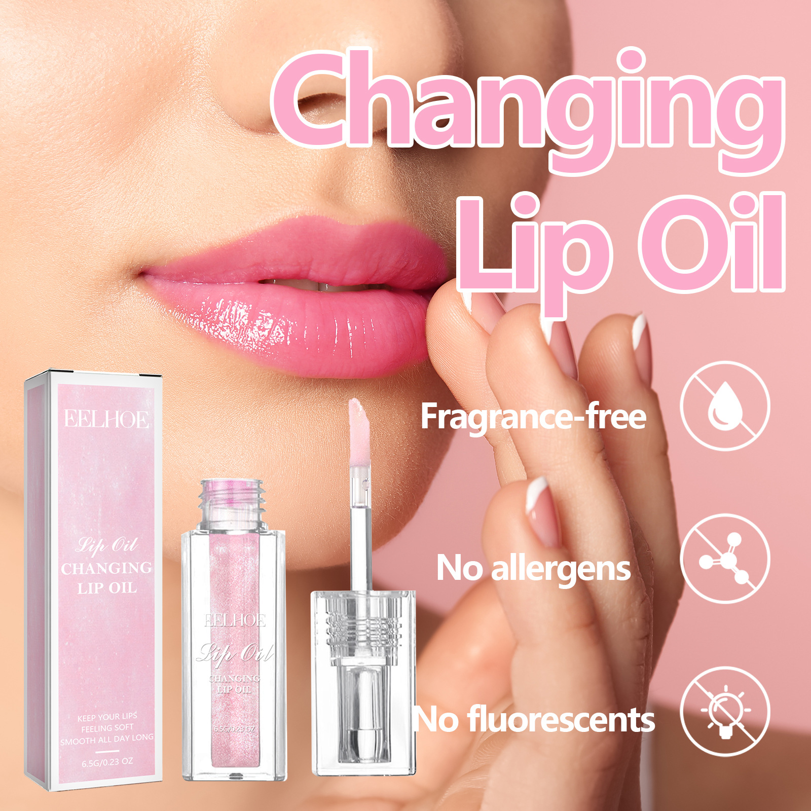 EELHOE Color Changing Lip Protection Oil Lightens išlygina smulkias lūpų raukšleles, drėkina, neleidžia išsausėti,_voghion.com